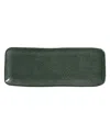 Porto Brasil 12.99" Stoneware Medium Rectangular Platters, Set Of 4 In Green