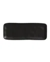 Porto Brasil 12.99" Stoneware Medium Rectangular Platters, Set Of 4 In Matte Black