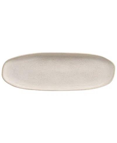 Porto Brasil 14.17" Stoneware Large Shallow Oval Platters, Set Of 4 In Latte