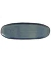 Porto Brasil 14.17" Stoneware Large Shallow Oval Platters, Set Of 4 In Denim
