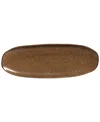 Porto Brasil 14.17" Stoneware Large Shallow Oval Platters, Set Of 4 In Dijon