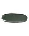 Porto Brasil 14.17" Stoneware Large Shallow Oval Platters, Set Of 4 In Green