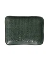 Porto Brasil 7" Stoneware Rectangular Juta Platters, Set Of 4 In Green