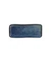 Porto Brasil 8.6" Stoneware Rectangular Platters, Set Of 4 In Denim