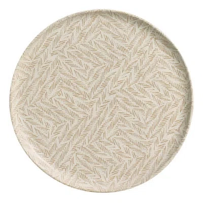 Porto Brasil Bio Stoneware Luar Dinner Plate, 10.8" (set Of 6) In Brown;beige