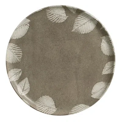 Porto Brasil Bio Stoneware Seiva Dinner Plate, 10.8" (set Of 6) In Green