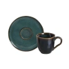 Porto Brasil Coffee Cup & Saucer Set Of 6 In Blue