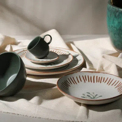 Porto Brasil Coup Stoneware Magari Salad Bowl, 20.3 oz (set Of 6) In Ivory