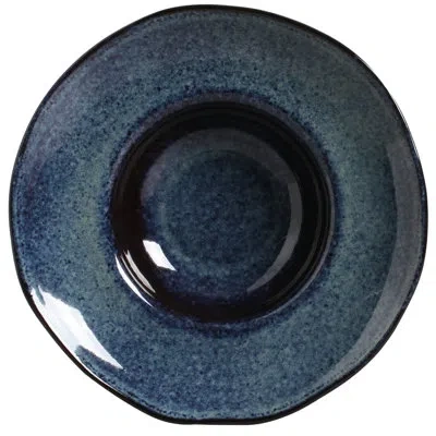 Porto Brasil Denim Commercial Dishwasher Safe 11.02'' Stoneware Dinner Plate , Set Of 4 In Blue