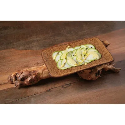 Porto Brasil Dijon Commercial Dishwasher Safe 10.63'' Stoneware Sushi Plate , Set Of 4 In Brown