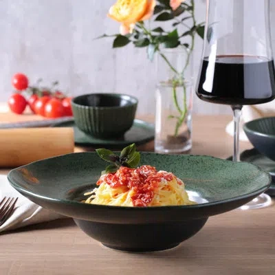 Porto Brasil Greenery Commercial Dishwasher Safe 11.02'' Stoneware Dinner Plate , Set Of 4