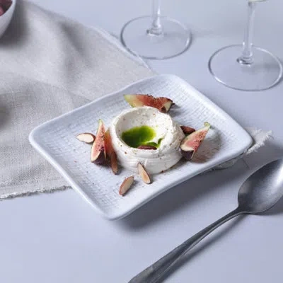 Porto Brasil Jutta Rectangular Platter 7.08 X 5.51" New White