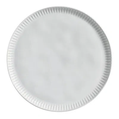 Porto Brasil Linhas New White Dinner Plate 10.8" Ceramic Stoneware - Microwave, Oven, And Dishwasher Safe, By Por