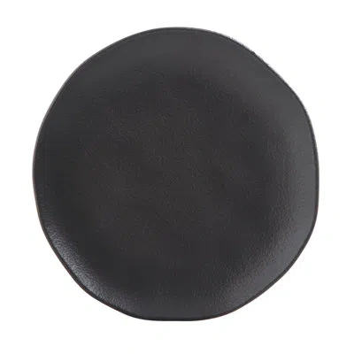 Porto Brasil Matte Black Commercial Dishwasher Safe 7.68'' Stoneware Salad Or Dessert Plate , Set Of 6
