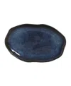 Porto Brasil Medium Shallow 11" Oval Platters, Set Of 4 In Denim