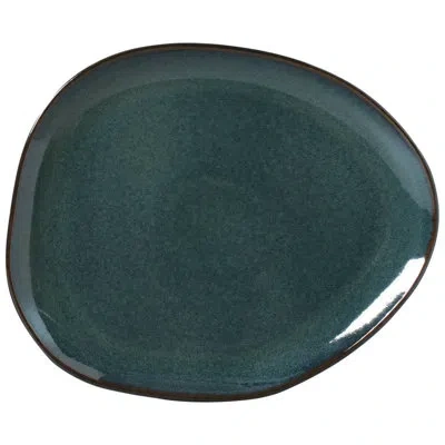 Porto Brasil Oceano Commercial Dishwasher Safe 12.2'' Stoneware Dinner Plate , Set Of 6 In Green