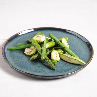 Porto Brasil Organic Stoneware Ocean Dessert, Appetizer Plate, 8.4" (set Of 6) In Blue