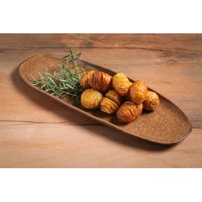 Porto Brasil Pistache Commercial Dishwasher Safe 14.17'' Stoneware Appetizer Plate , Set Of 4 In Brown