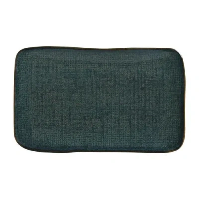 Porto Brasil Rectangular Platter Juta Medium Set Of 4 In Blue