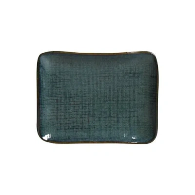 Porto Brasil Rectangular Platter Juta Set Of 4 In Blue