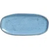 Porto Brasil Shallow Organic Oval Platter Mini Set Of 4 In Blue
