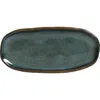 Porto Brasil Shallow Organic Oval Platter Mini Set Of 4 In Blue