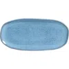 Porto Brasil Shallow Organic Oval Platter Small Set Of 4 In Blue