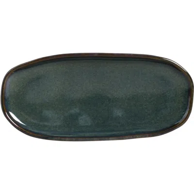 Porto Brasil Shallow Organic Oval Platter Small Set Of 4 In Blue