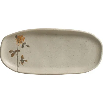 Porto Brasil Shallow Organic Oval Platter Small Set Of 4 In Green