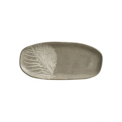 Porto Brasil Shallow Oval Platter Small 9.06 X 4.33" Seiva In Green