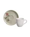 Porto Brasil Campestre Stoneware Coffee Cup And Saucer Set, Service For 6 In Campestre
