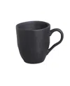 Porto Brasil Stoneware Coffee Mugs, Set Of 4 In Matte Black