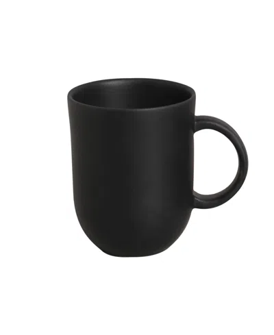 Porto Brasil Stoneware Coup Mugs, Set Of 4 In Matte Black