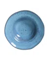 Porto Brasil Stoneware Deep Rim Dessert Plates, Set Of 4 In Breeze