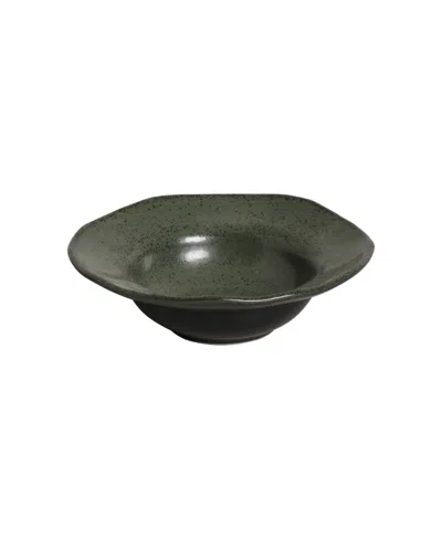 Porto Brasil Stoneware Deep Rim Dessert Plates, Set Of 4 In Green