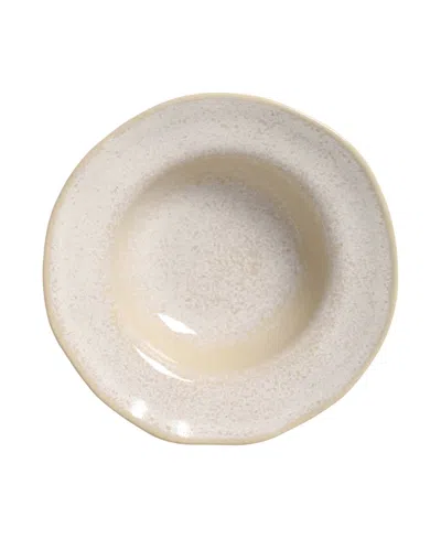 Porto Brasil Stoneware Deep Rim Dessert Plates, Set Of 4 In Latte