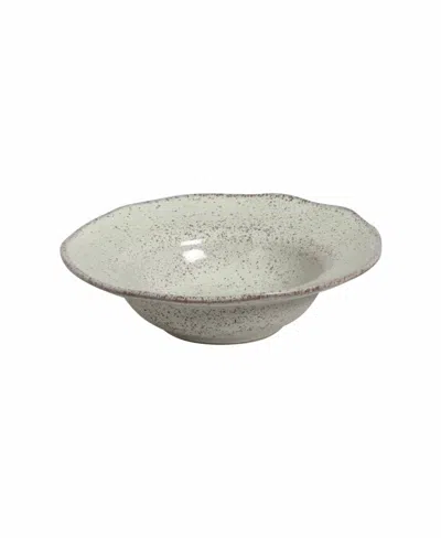 Porto Brasil Stoneware Deep Rim Dessert Plates, Set Of 4 In White