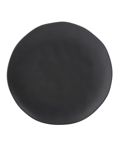 Porto Brasil Stoneware Dinner Plates, Set Of 6 In Matte Black