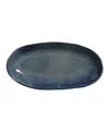 Porto Brasil Stoneware Large Deep Oval Platters, Set Of 4 In Denim
