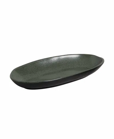 Porto Brasil Stoneware Large Deep Oval Platters, Set Of 4 In Green