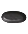 Porto Brasil Stoneware Large Deep Oval Platters, Set Of 4 In Matte Black