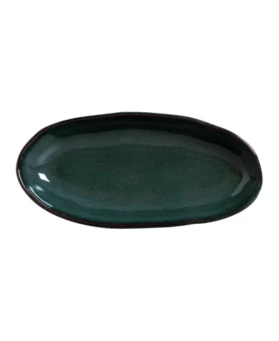 Porto Brasil Stoneware Large Deep Oval Platters, Set Of 4 In Oceano