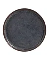 Porto Brasil Stoneware Linhas Dinner Plates, Set Of 6 In Blue