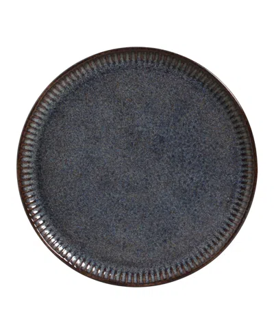 Porto Brasil Stoneware Linhas Dinner Plates, Set Of 6 In Blue