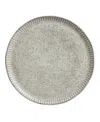 Porto Brasil Stoneware Linhas Dinner Plates, Set Of 6 In Gray