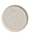 Porto Brasil Stoneware Linhas Dinner Plates, Set Of 6 In Latte