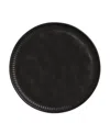 Porto Brasil Stoneware Linhas Dinner Plates, Set Of 6 In Matte Black