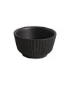 Porto Brasil Stoneware Linhas Ramekins, Set Of 6 In Matte Black