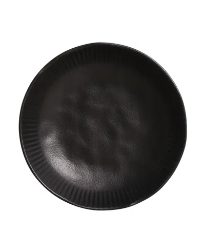 Porto Brasil Stoneware Linhas Salad Bowls, Set Of 6 In Matte Black