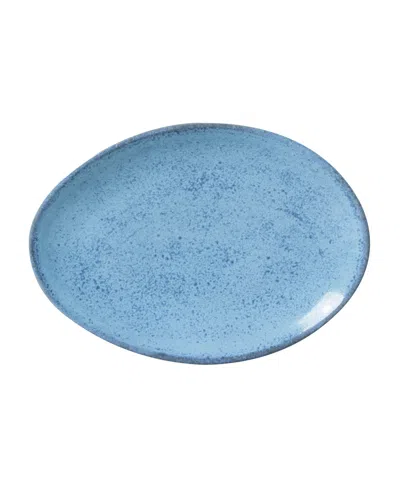 Porto Brasil Stoneware Oval Dessert Plates, Set Of 6 In Breeze